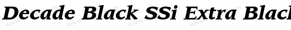 Decade Black SSi Extra Black Italic字体转换